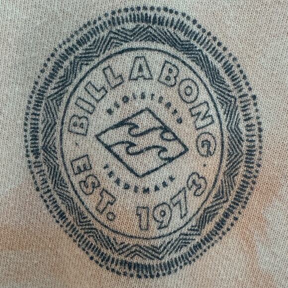 Billabong Crewneck Sweatshirt Womens Small Peach Tie Dye Surfcore Beachy Retro - Picture 4 of 7